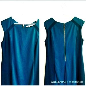 Color Block Sleeveless Midi Dress